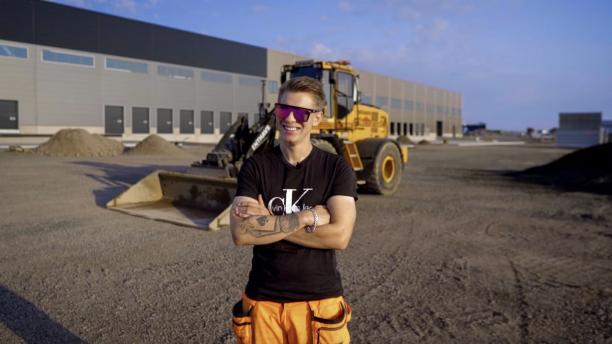 Victor Held, maskinförare på Enthavs Schakt och Entreprenad AB