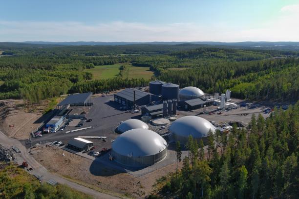 Gasums nya biogasanl&auml;ggning i Borl&auml;nge.